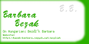 barbara bezak business card